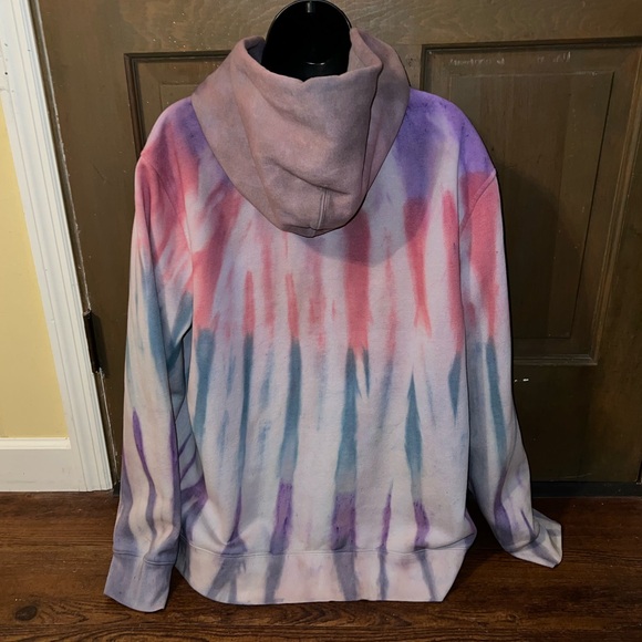 Sonoma Gray Multicolor Retro Striped Long Sleeve Fleece Hoodie Size XL Unisex - Picture 4 of 10